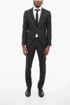 Corneliani Swiss-dot Cerim Academy Center Vent Peak Lapel 1-button Suit