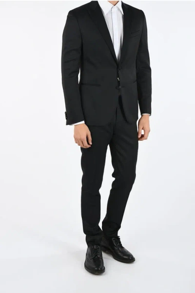 Corneliani Sz 50 It Black Single Breasted Tuxedo Suit Cc