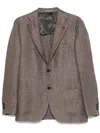 Corneliani Tailored Brown Jacket With Notch Lapels In Brown