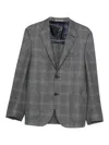 Corneliani Tailored Checkered Grey Blazer With Notch Lapels In Gray