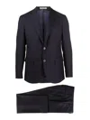 Corneliani Black Tailored Two Piece Suit In Black