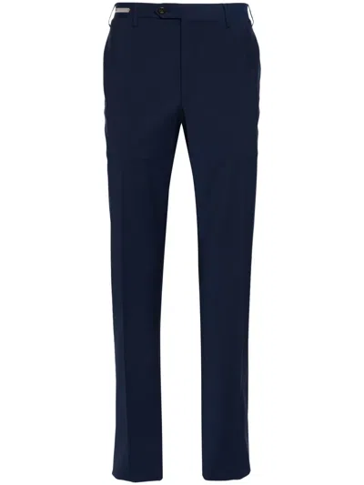 Corneliani Tapered Leg Trousers In Blue