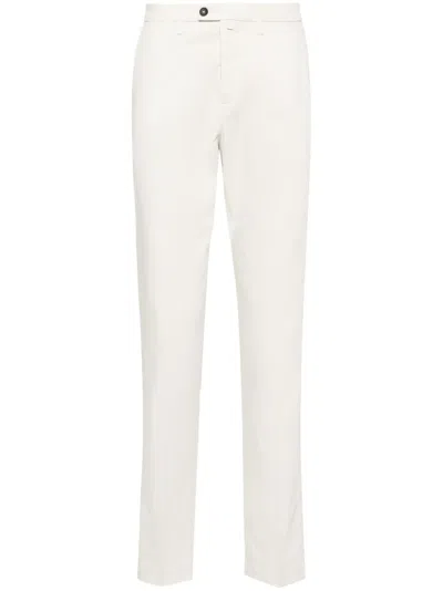 Corneliani Tapered-leg Twill Chinos In Neutrals