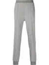Corneliani Tapered Logo-patch Joggers In Grau