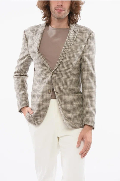 Corneliani Tartan Cashmere Blend Gate Blend With Patch Pockets