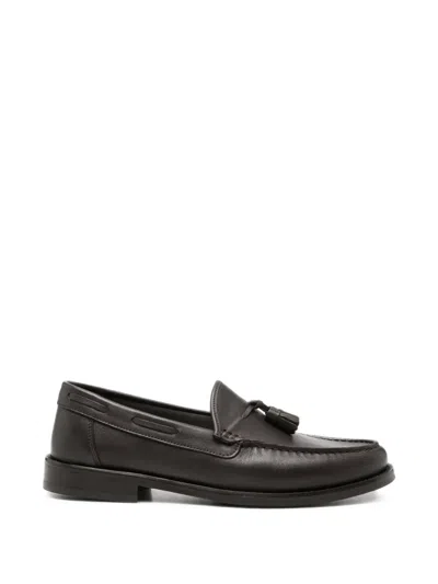 Corneliani Tassel Boat Shoes In Brown