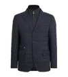 Corneliani Technical Quilted Blazer In Blue