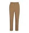 Corneliani Technical Slim Tailored Trousers In Brown