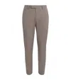 Corneliani Techwool Straight Trousers In Brown