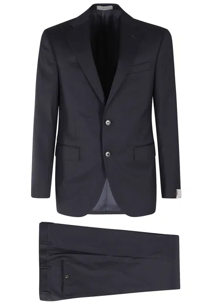 Corneliani Abito Con Gilet Tess Sallia In Blue