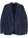 Corneliani Textured Blazer In Blue