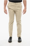 Corneliani Id Linen And Cotton Chinos Pants With Belt Loops