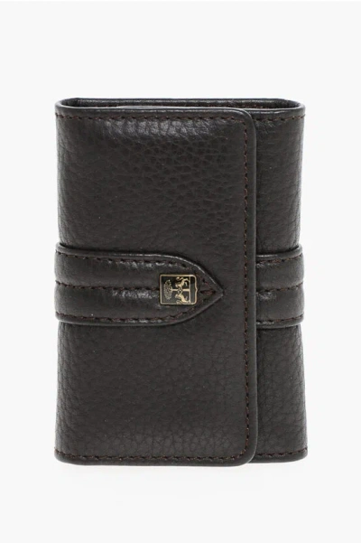 Corneliani Textured Leather Key Case Grösse Unica
