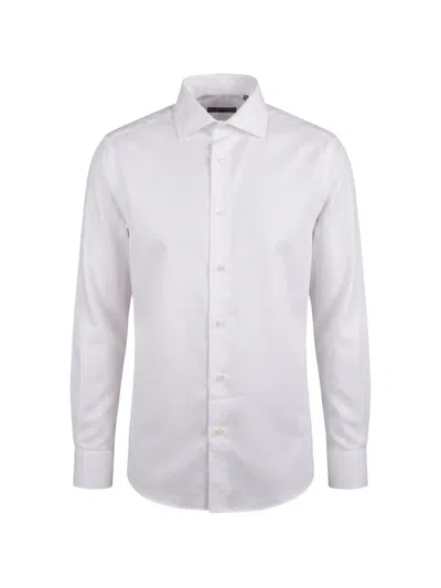 Corneliani Textured Long-sleeve Shirt In Multi