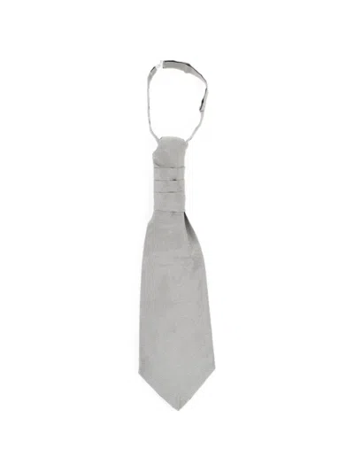Corneliani Textured Silk Pointed-tip Tie In Gray