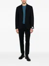 Corneliani Textured Single-breasted Blazer In Blue