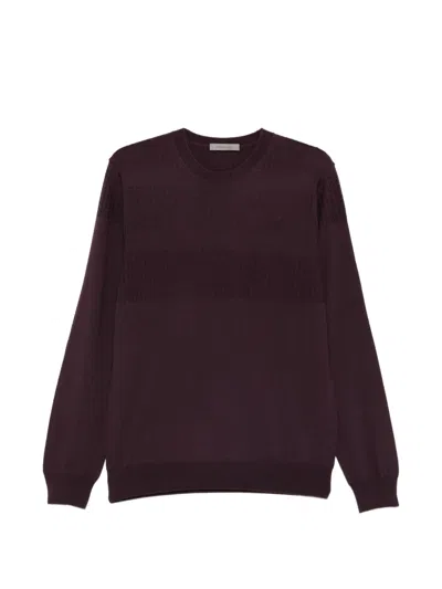 Corneliani Textured Sweater In Purple