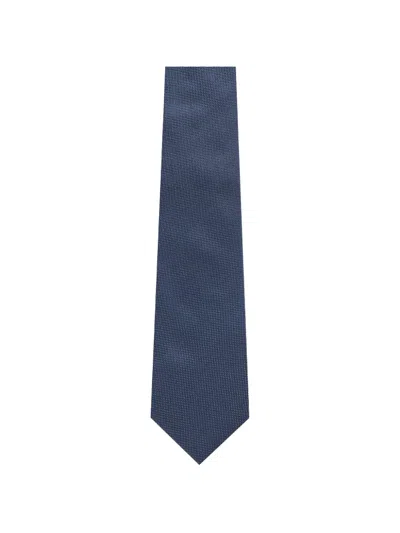 Corneliani Textured Tie In Blue