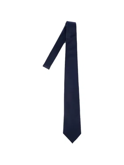 Corneliani Textured Tie In Blue