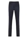 Corneliani Textured Wool Trousers In Blue