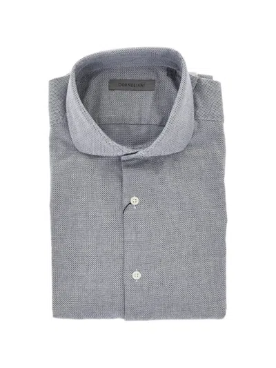 Corneliani Textured-finish Shirt In Blue