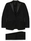 Corneliani Virgin Wool Suit In Black In Black