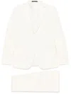 Corneliani Virgin Wool Suit In White In Neutrals