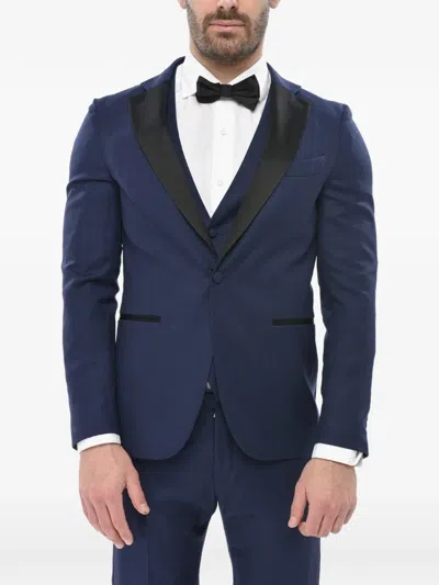 Corneliani Three-piece Dinner Suit In Blue