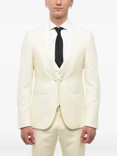 Corneliani Three-piece Suit In Yellow