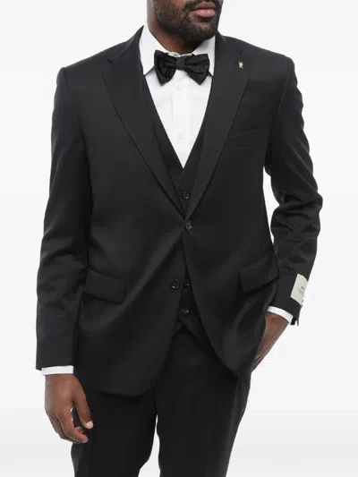 Corneliani Three-piece Wool Suit In Black