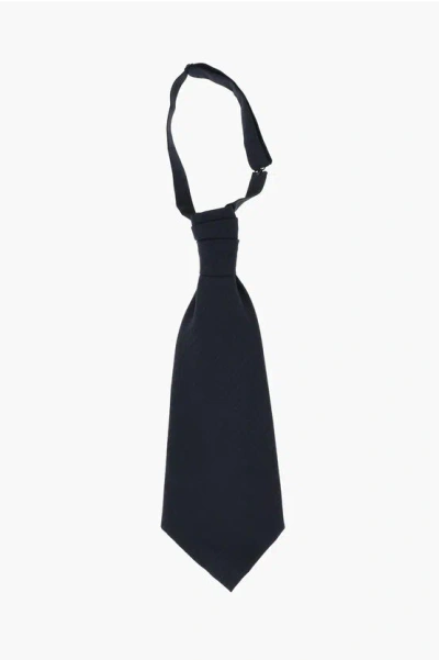 Corneliani Ton-sur-ton Striped Silk Ascot Tie