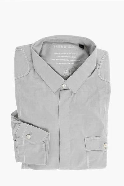 Corneliani Trend Cotton Shirt With Breast-pocket Grösse 38