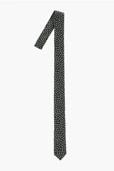 Corneliani Trend Geometric Patterned Silk Tie