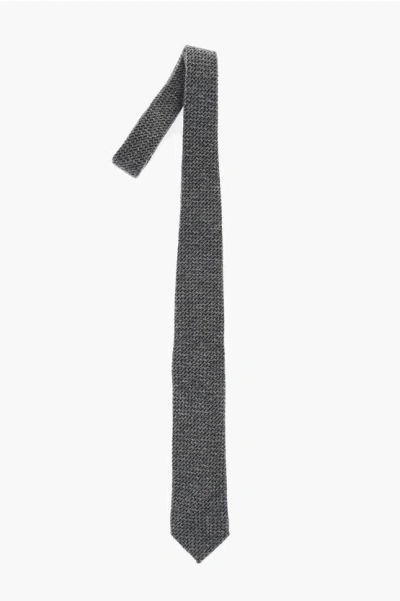 Corneliani Trend Geometric Patterned Wool Blend Tie