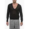Corneliani Trend V-neck Linen Blend Pullover