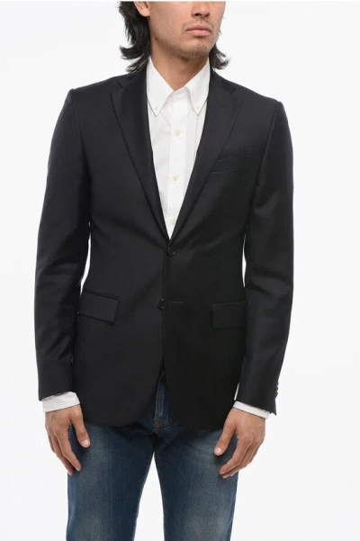 Corneliani Trend Virgin Wool Blazer With Flap Pockets