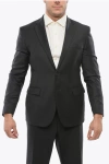 Corneliani Cc Collection Virgin Wool Blazer With Flap Pockets