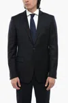 Corneliani Trend Virgin Wool Lined 2-button Blazer In Blue