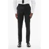 Corneliani Bi Elastic Virgin Wool Pants With Concealed Closure