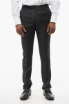 Corneliani Cc Collection Hidden Fastening Refined Virgin Wool Pants