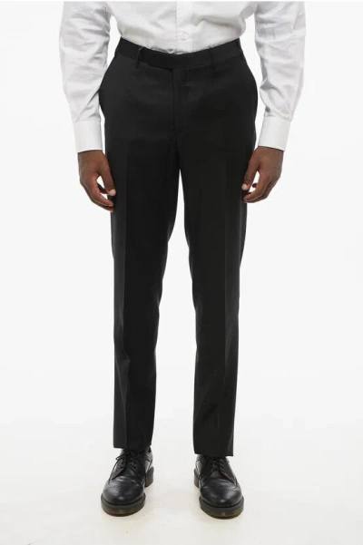 Corneliani Trend Virgin Wool Pants With Belt Loops