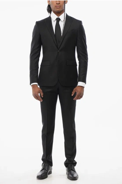 Corneliani Trend Virgin Wool Suit With Flap Pockets