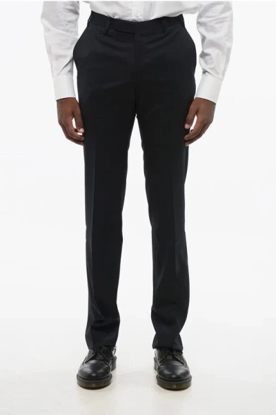 Corneliani Trend Virgin Wool Trousers In Black