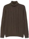 Corneliani Turtleneck Sweater In Brown