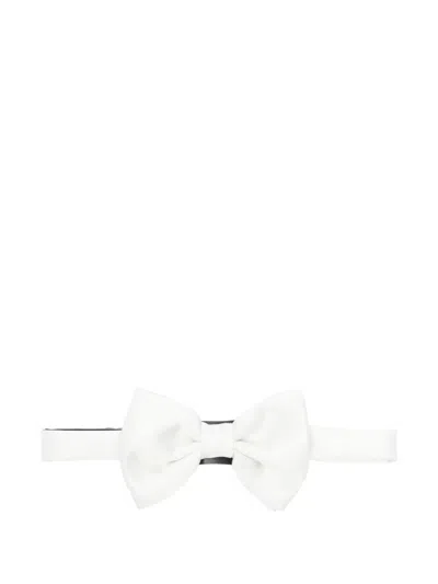 Corneliani Twill Bow Tie In White