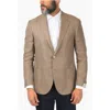 Corneliani Two-buttoned Leader Soft Blazer With Hopsack Pattern