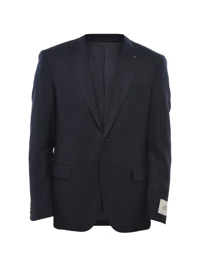 Corneliani Two-button Flap-pocket Blazer In Blue