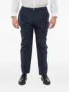 Corneliani Unlined Belt-loop Trousers In Blue