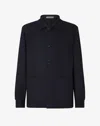 Corneliani Unlined Blue Virgin Wool Jacket In Blue