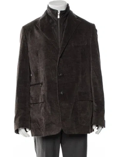 Pre-owned Corneliani Utility Jacket In Brown